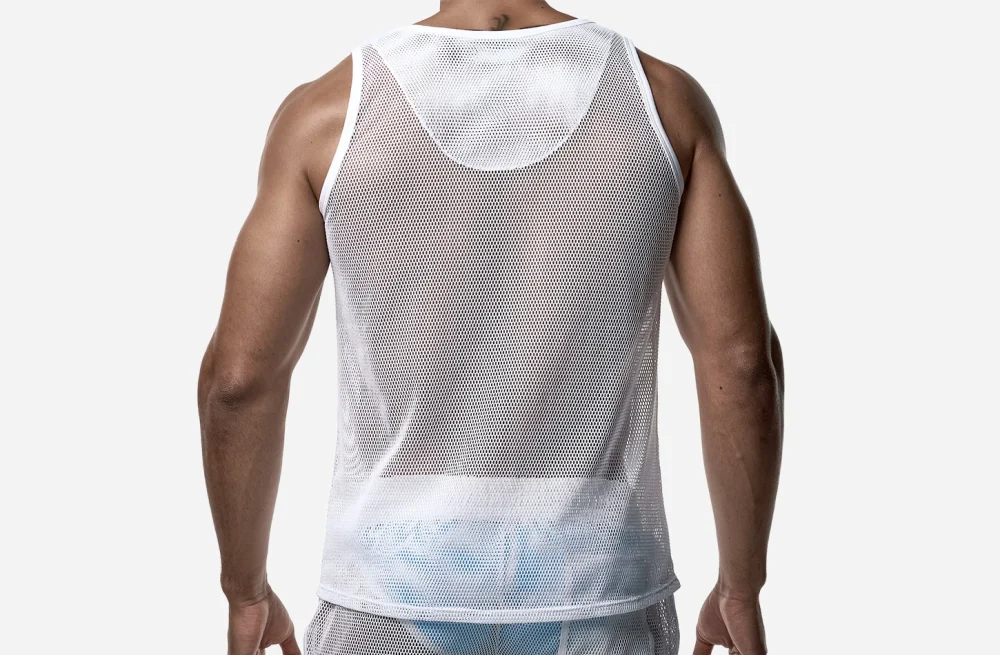 White Mesh Tank Top – PUMP! Underwear & Swimwear
