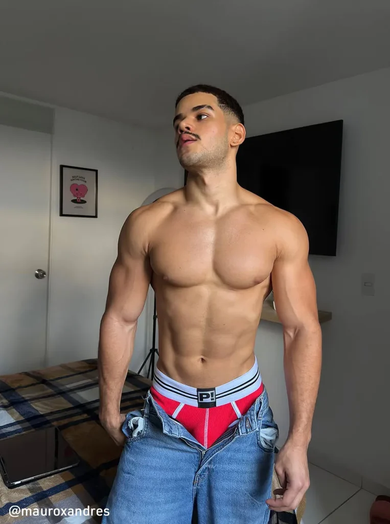 red backless brief